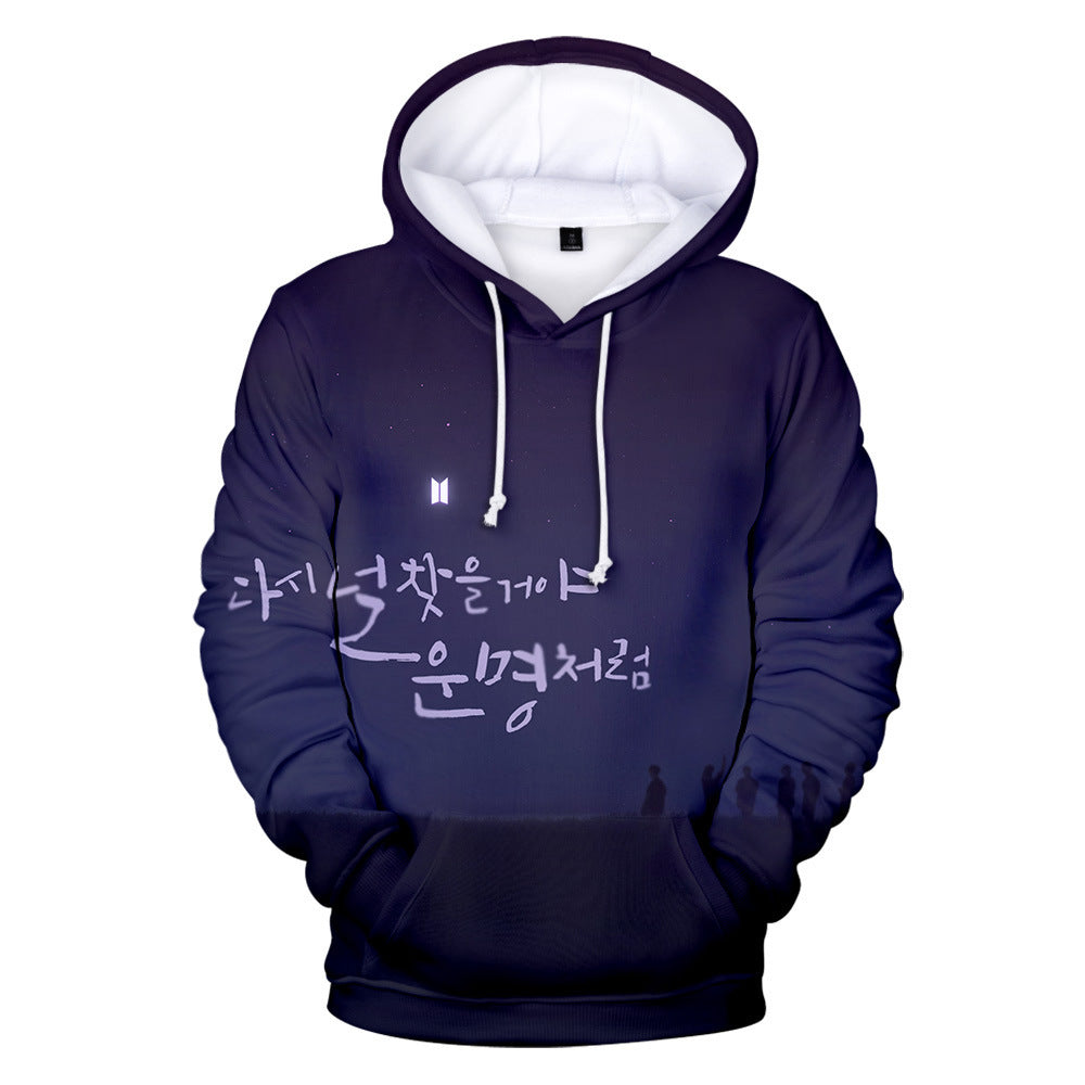 BTS Hoodie - Digital Print 3D Fashion Sweatshirt